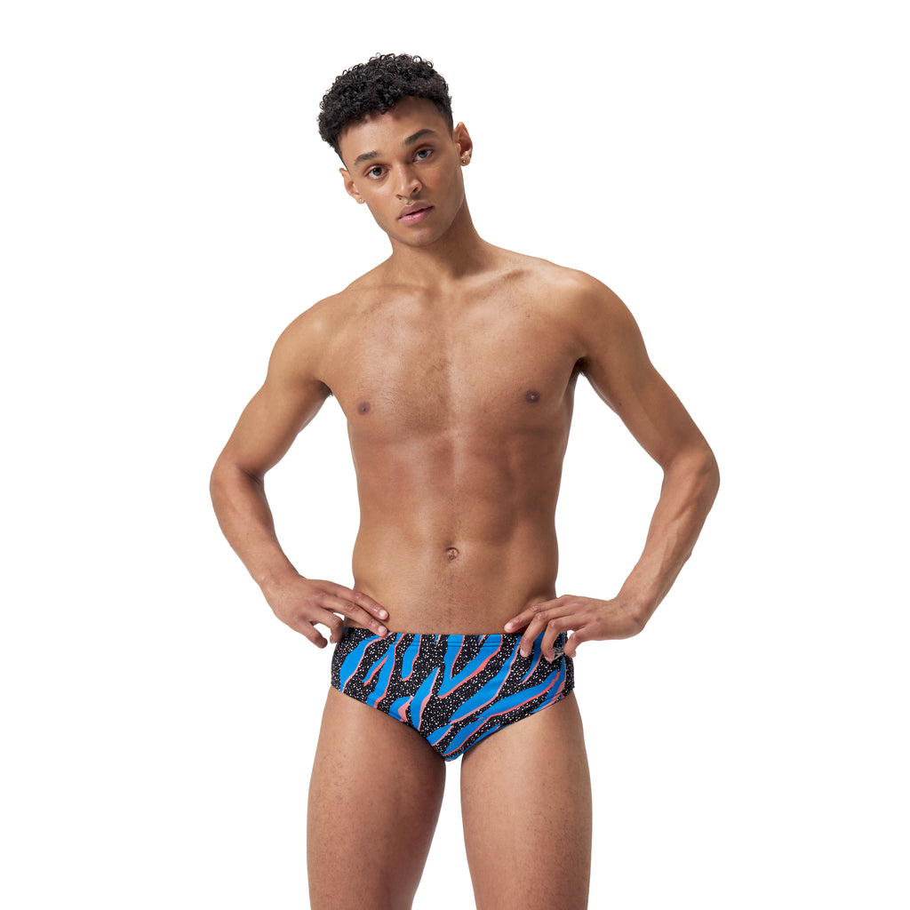Speedo Printed One Brief punch blue front
