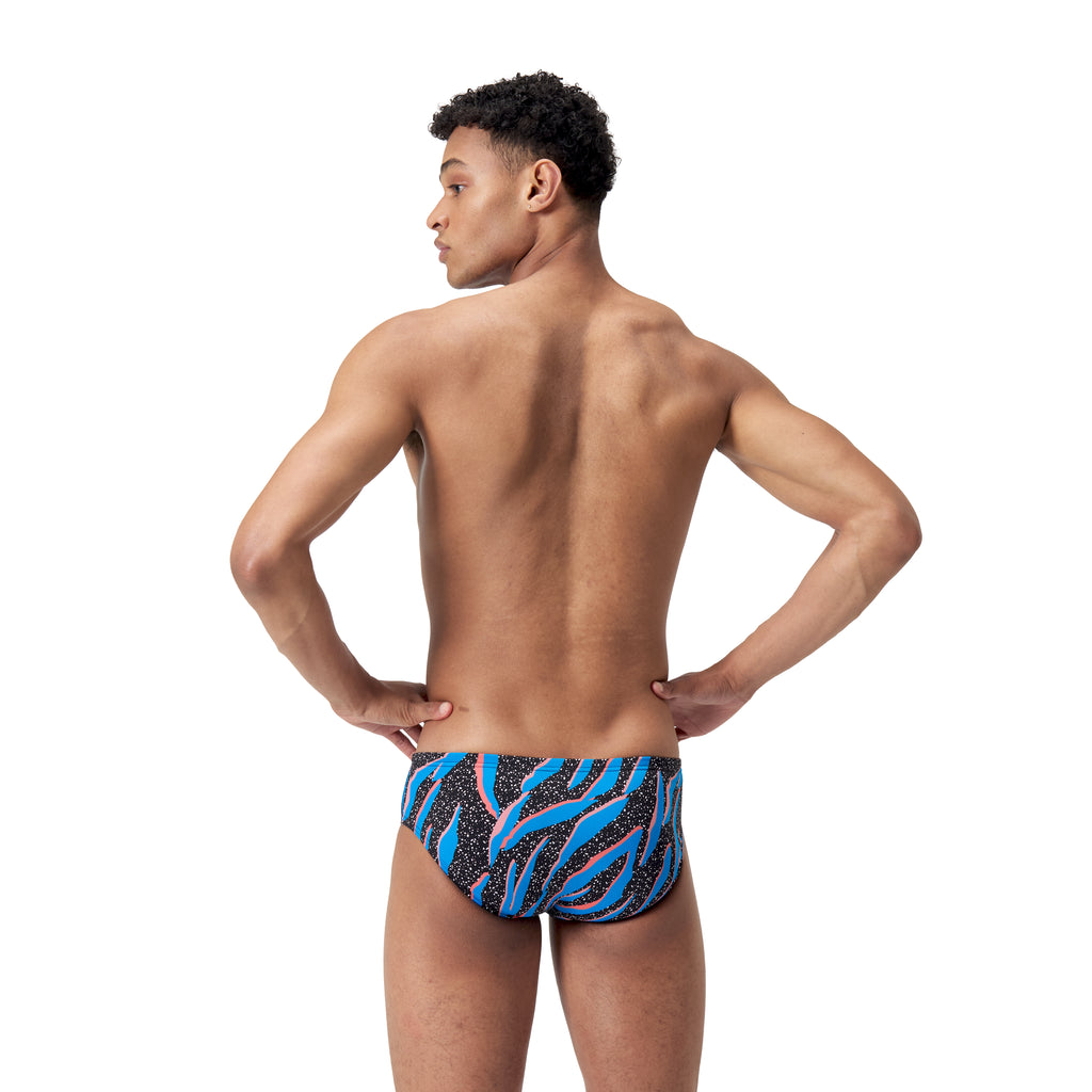Speedo Printed One Brief punch blue back