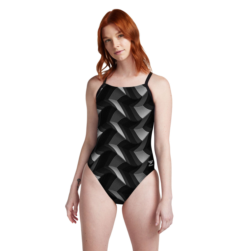 Speedo Precision Strappy Crossback black white