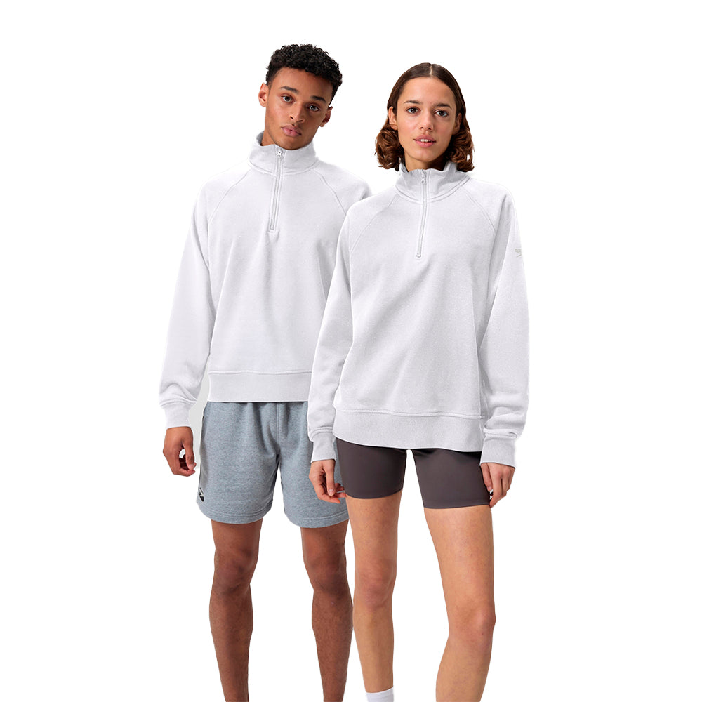 Speedo 1/4 Zip Fleece Pullover white