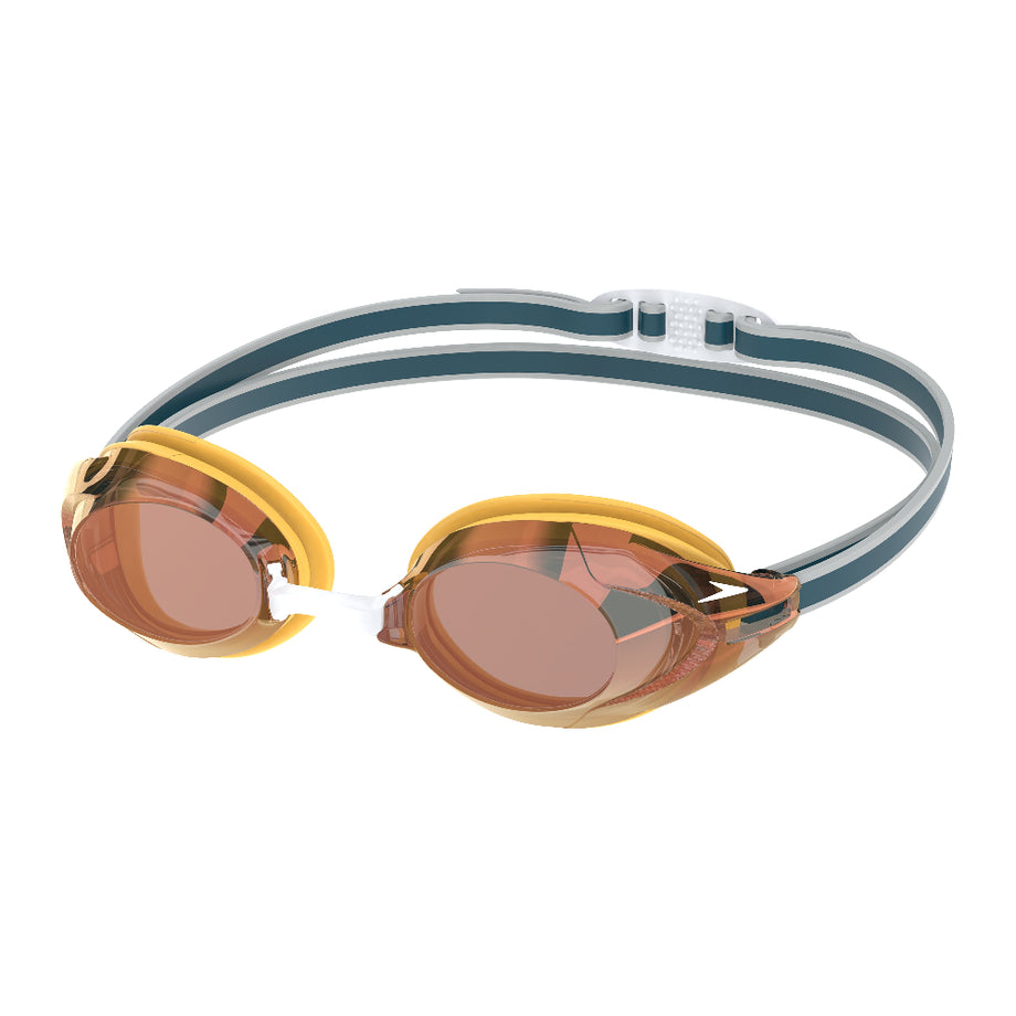 yellow swimming goggles Speedo Vanquisher 3.0 Mirrored Goggle 10739-RED