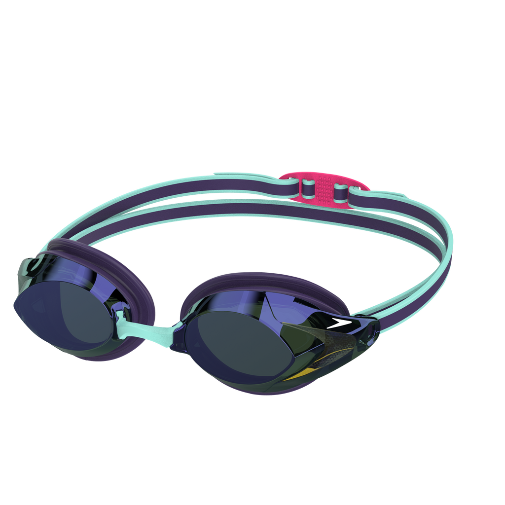 Speedo Women's Vanquisher 3.0 Mirrored Goggle, Acai Purple/Emerald