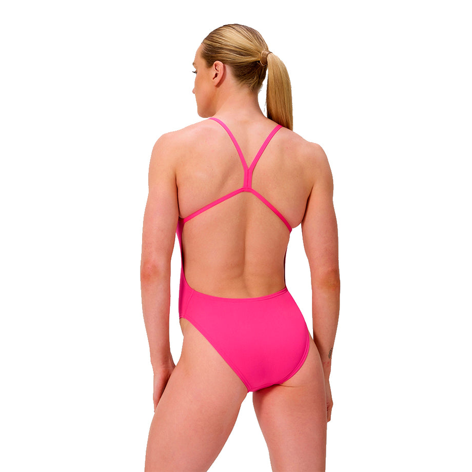 水着・ラッシュガード Lumignon Pink boarder ribbon swim wear Speedo Solid V-Back – Elsmore Swim Shop