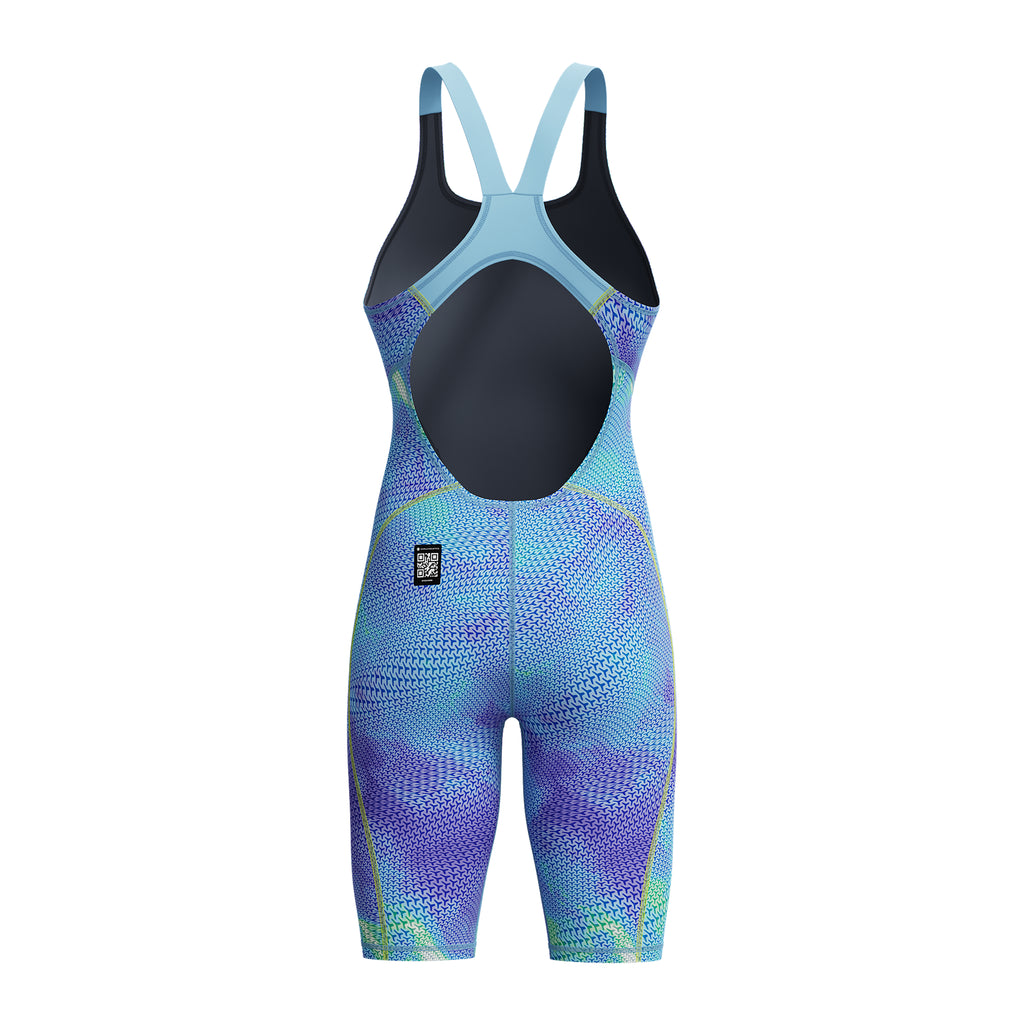 Speedo Hyperspark Printed Open Back Kneeskin current back