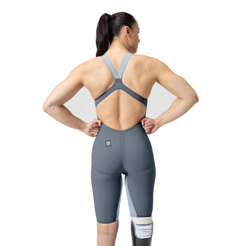Speedo LZR Valor Open Back 2.0 Grey/Blue back
