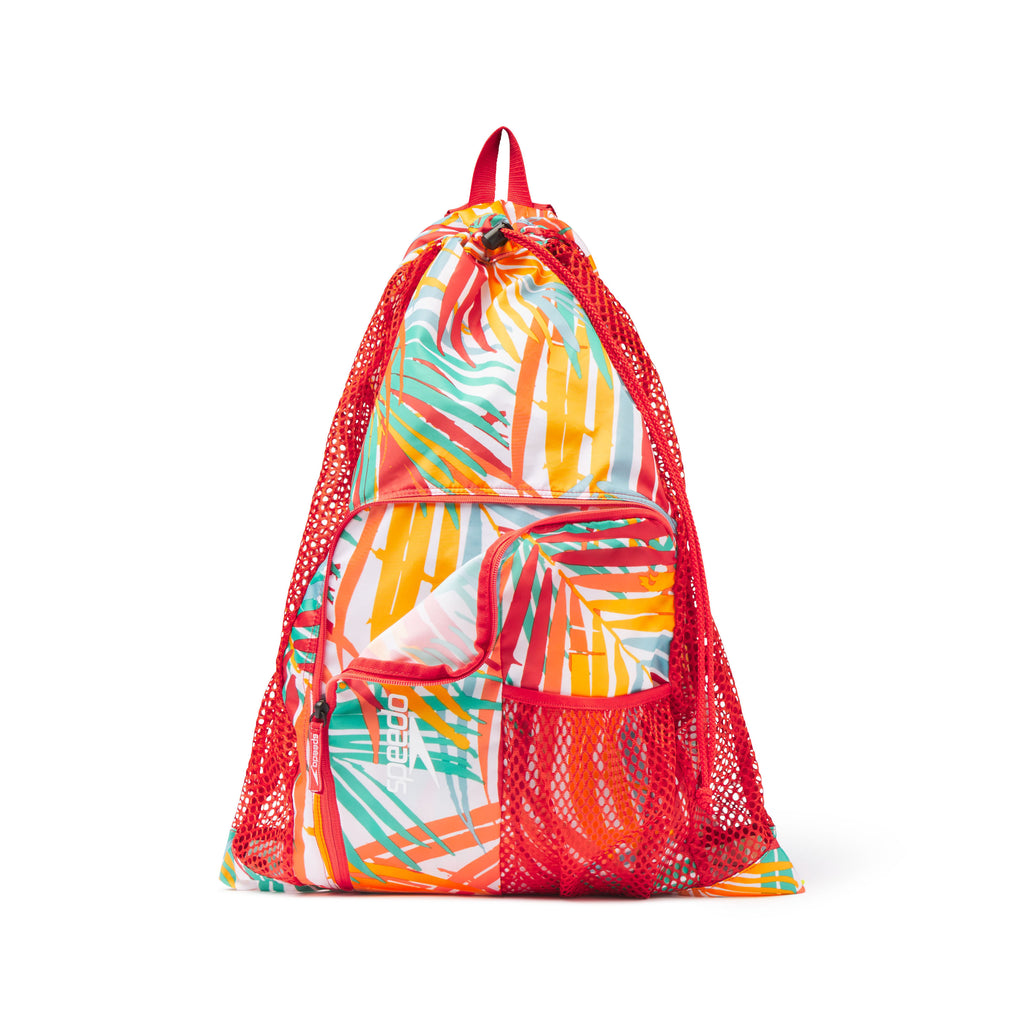Speedo Printed Deluxe Ventilator Mesh Bag orange