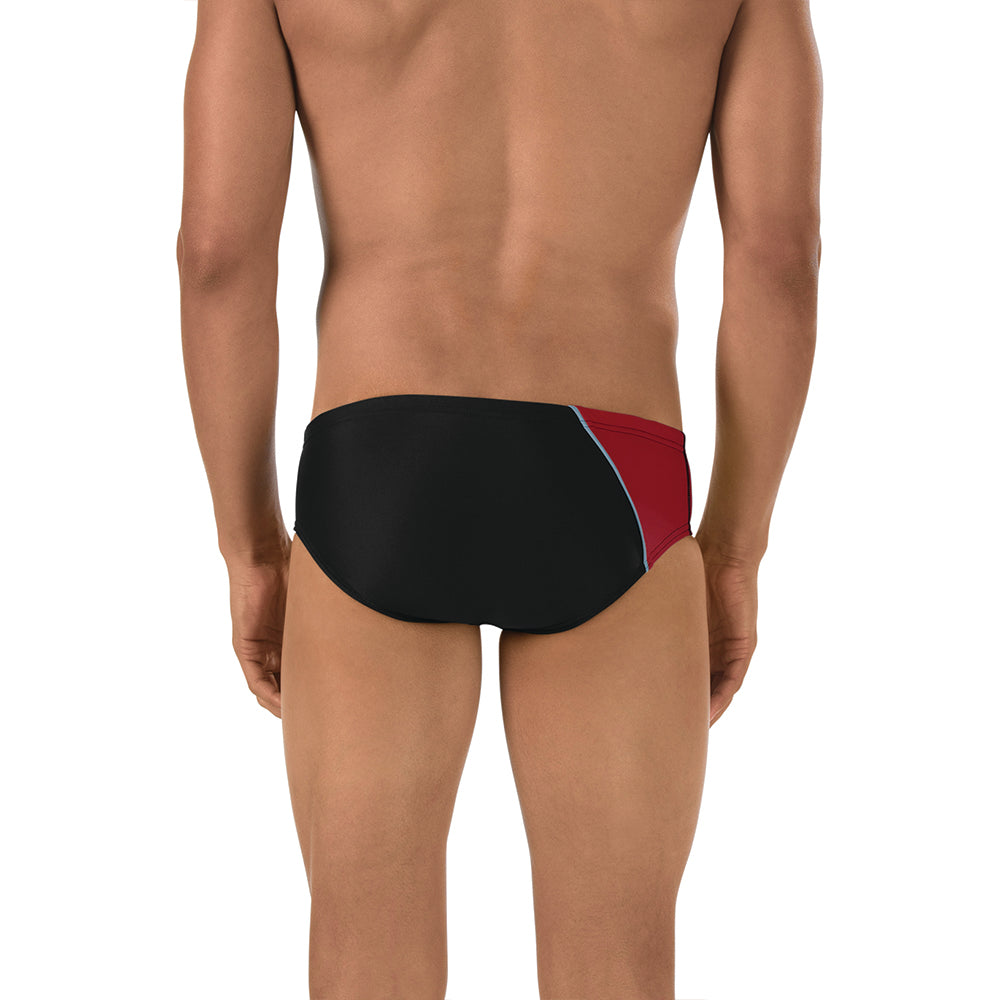 Speedo Revolve Splice Brief maroon back