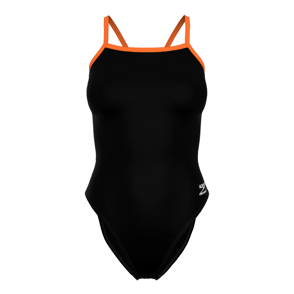 Speedo Endurance+ Solid Youth Flyback black/orange
