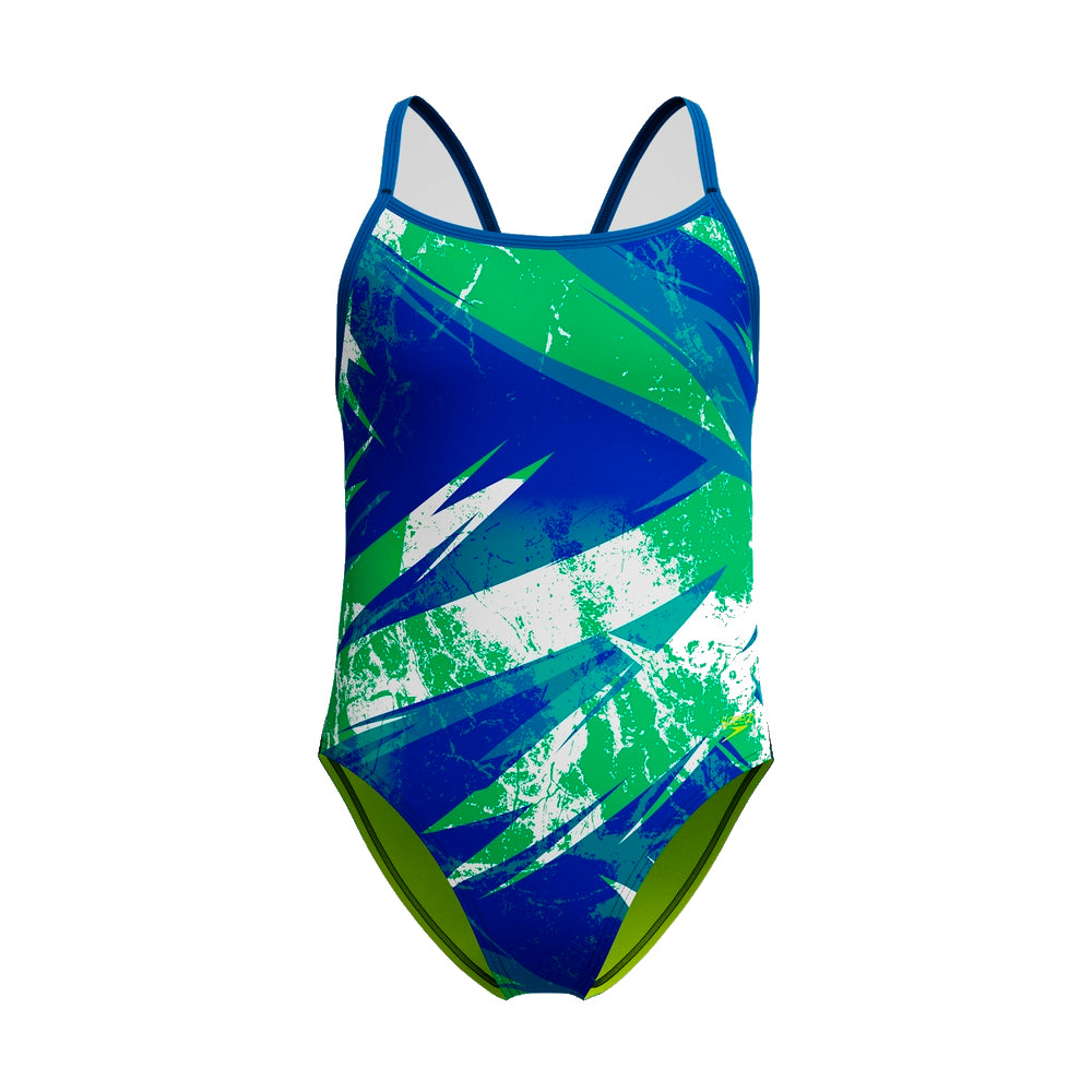Speedo Bolted Flyback blue green
