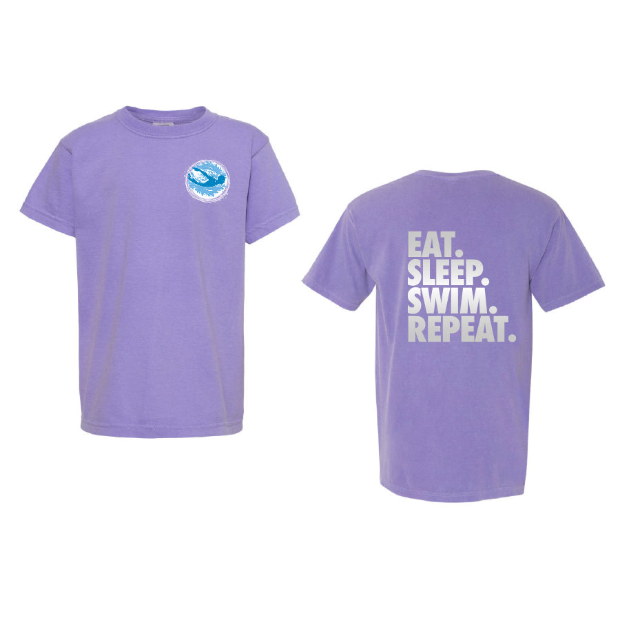 Elsmore Youth Swim Tee violet