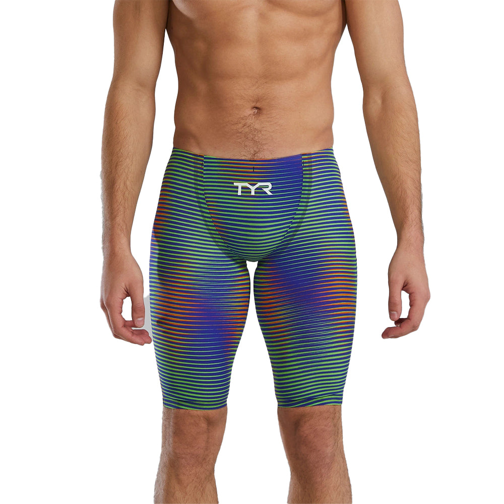 TYR Avictor Luminis High Waist Jammer electric lime front