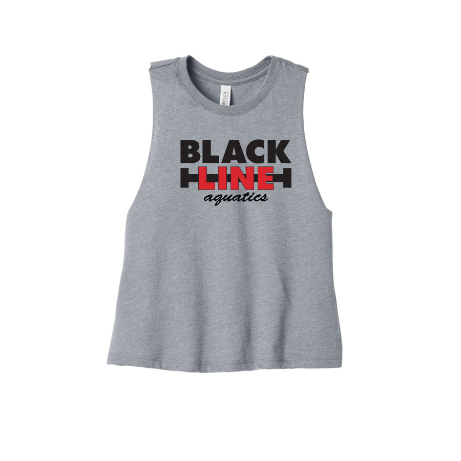 Blackline Women's Racerback Cropped Tank - Athletic Heather