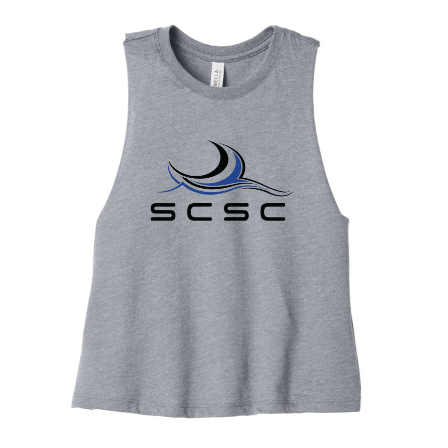 SCSC 2026 Women's Racerback Cropped Tank - Athletic Heather