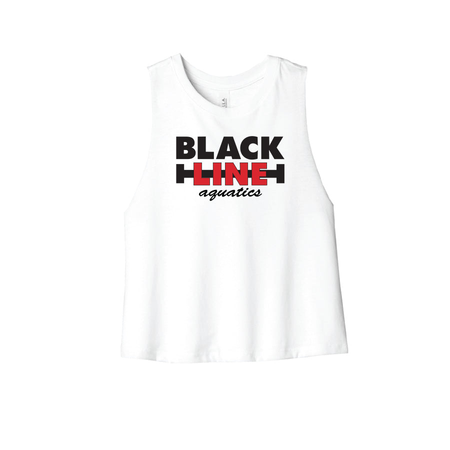 Blackline Women's Racerback Cropped Tank - Solid White
