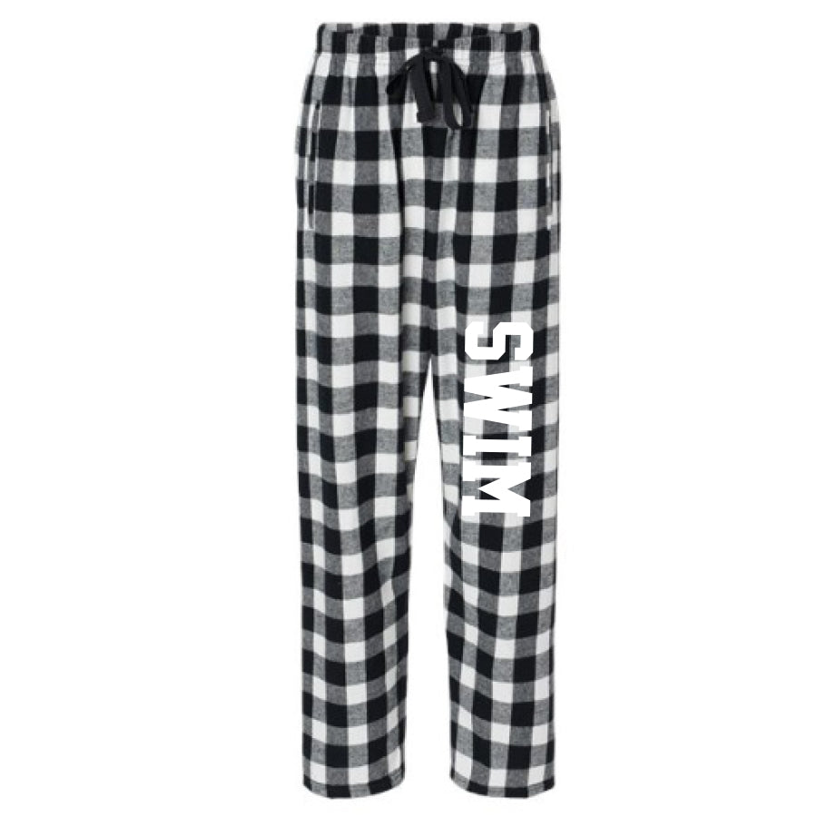 Retail Haley Swim Flannel Pants 2024 black white buffalo