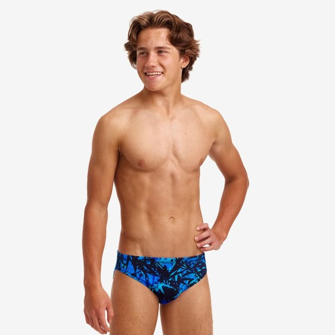 Funky Trunk Boy's Brief blue front