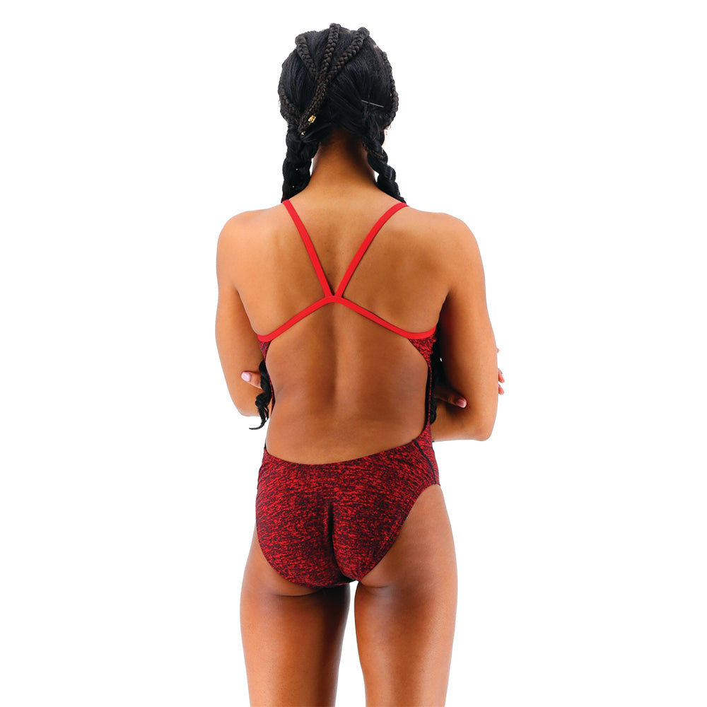 TYR Durafast Lapped Cutoutfit red back