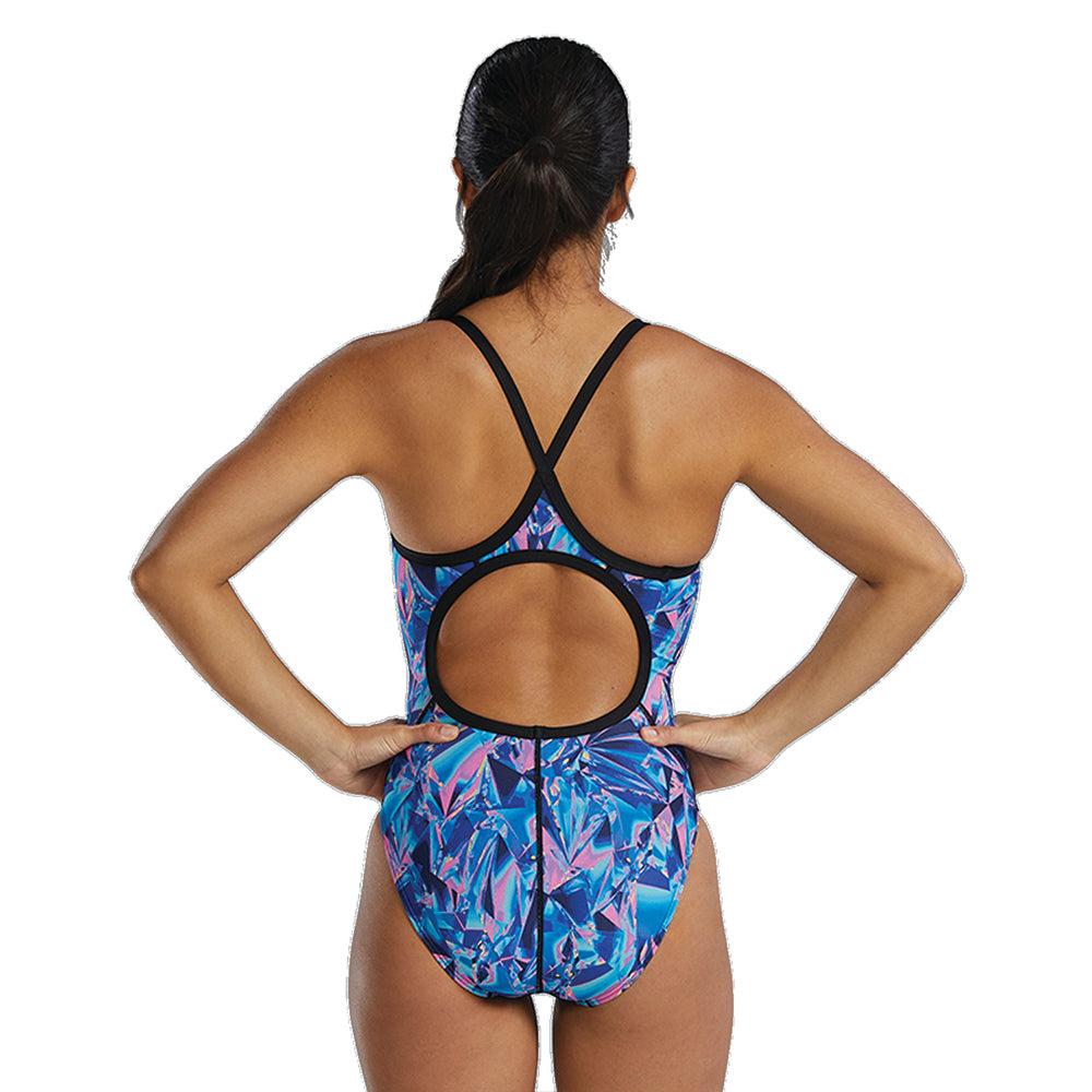 TYR Crystalized Diamondfit navy pink back