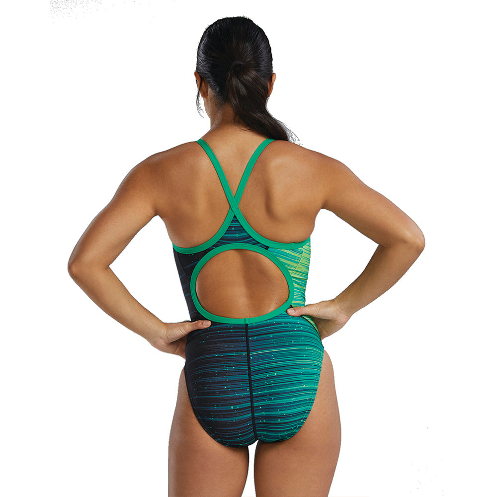 TYR Speedwarp DiamondFit green back