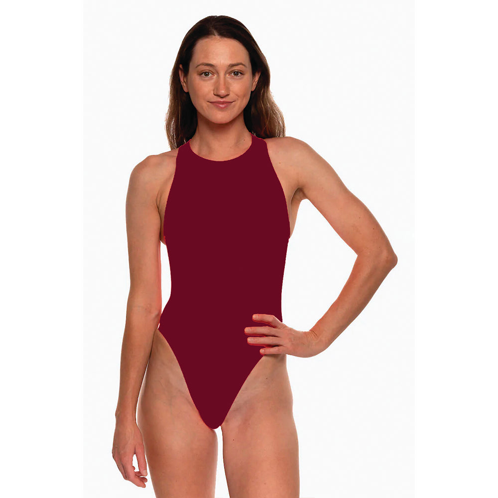 Jolyn Fairlie Water Polo Suit cabernet