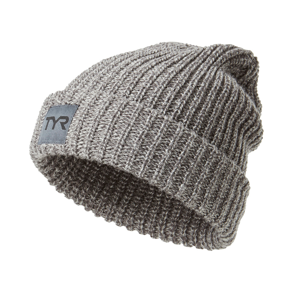 TYR Cuffed Ribbed Beanie heather grey