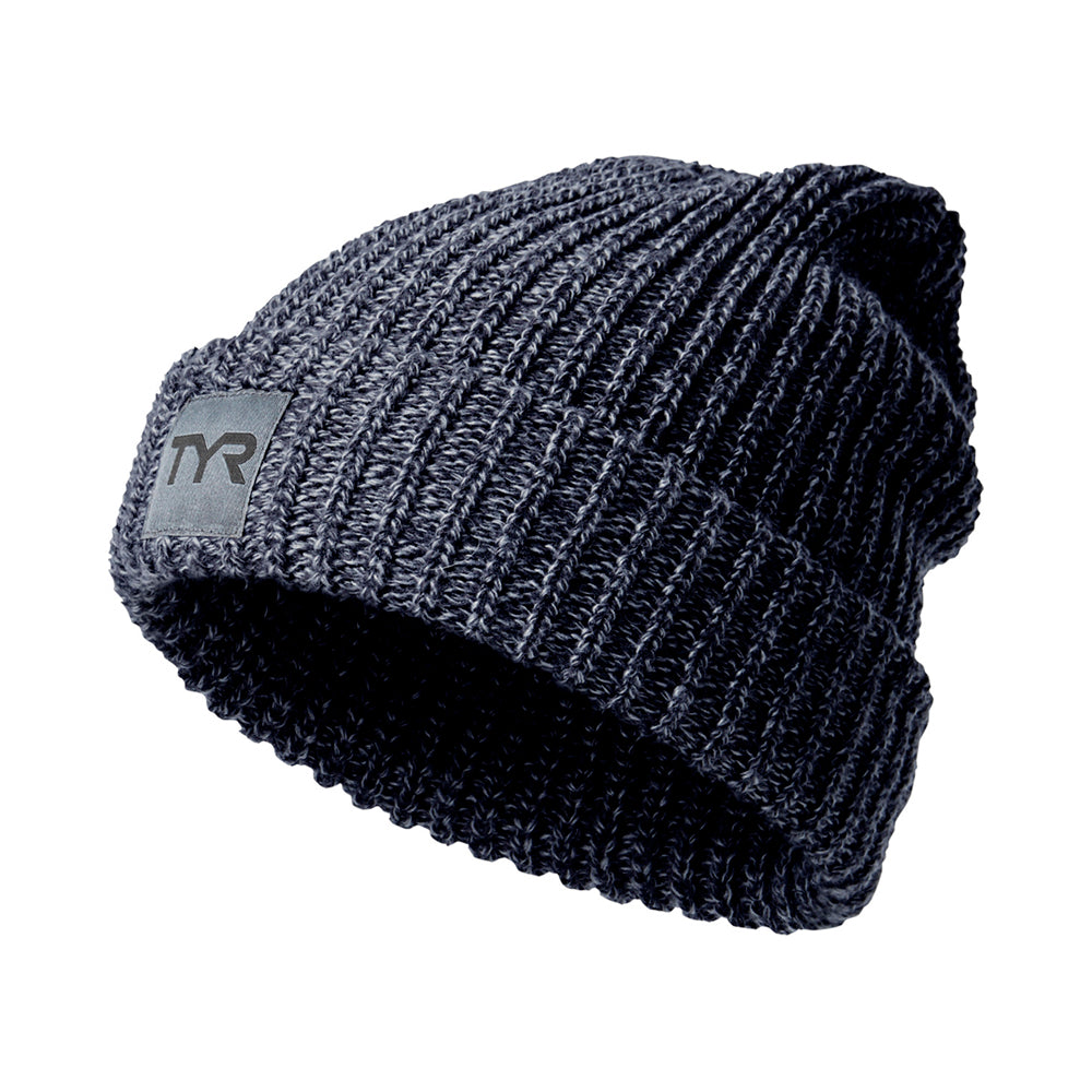 TYR Cuffed Ribbed Beanie navy