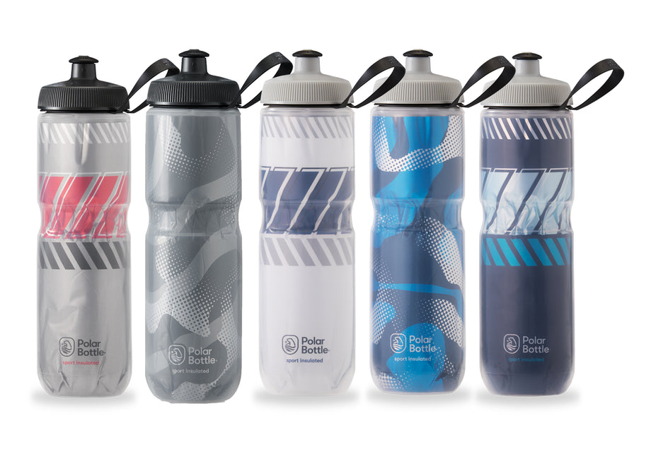 Polar Bottles Sport Insulated Water Bottle Nimbus Charcoal/White / 24 oz
