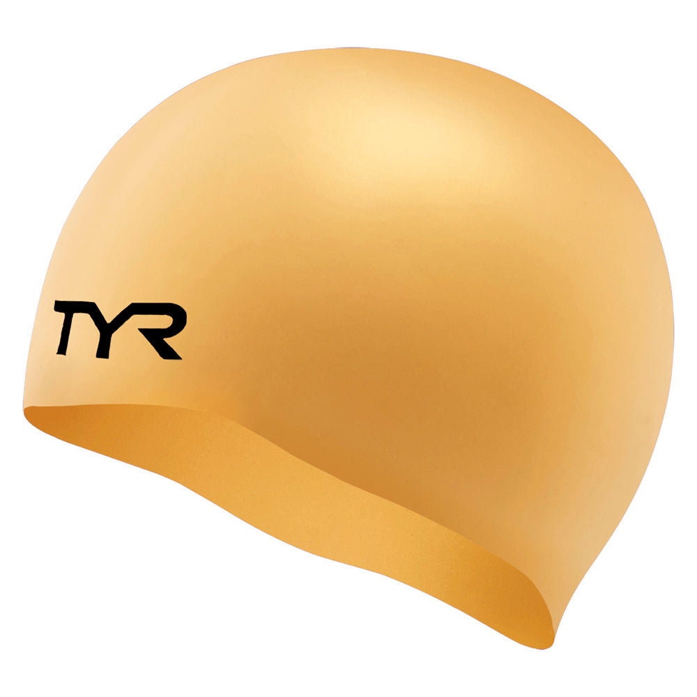 TYR Wrinkle Free Silicone Swim Cap gold
