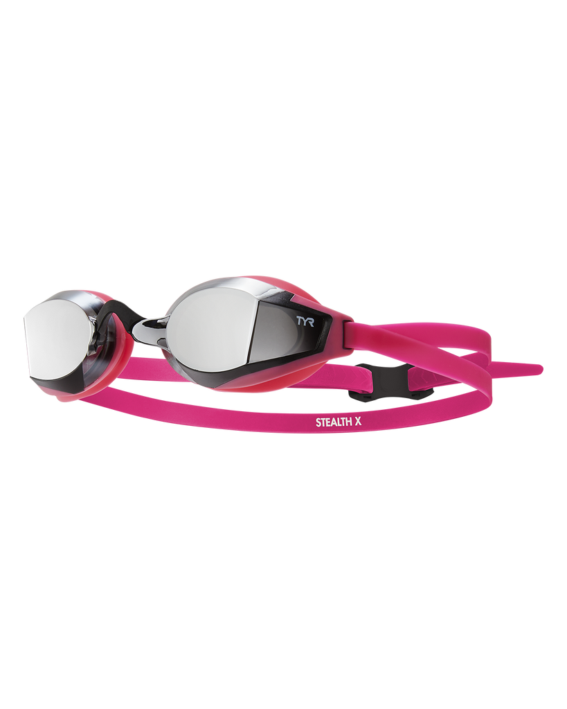 TYR Stealth-X Mirrored Goggle silver pink