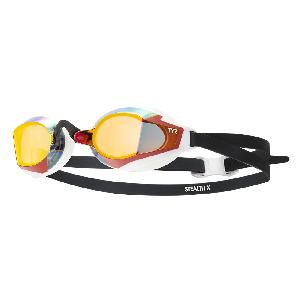 TYR Stealth-X Mirrored Goggle gold red
