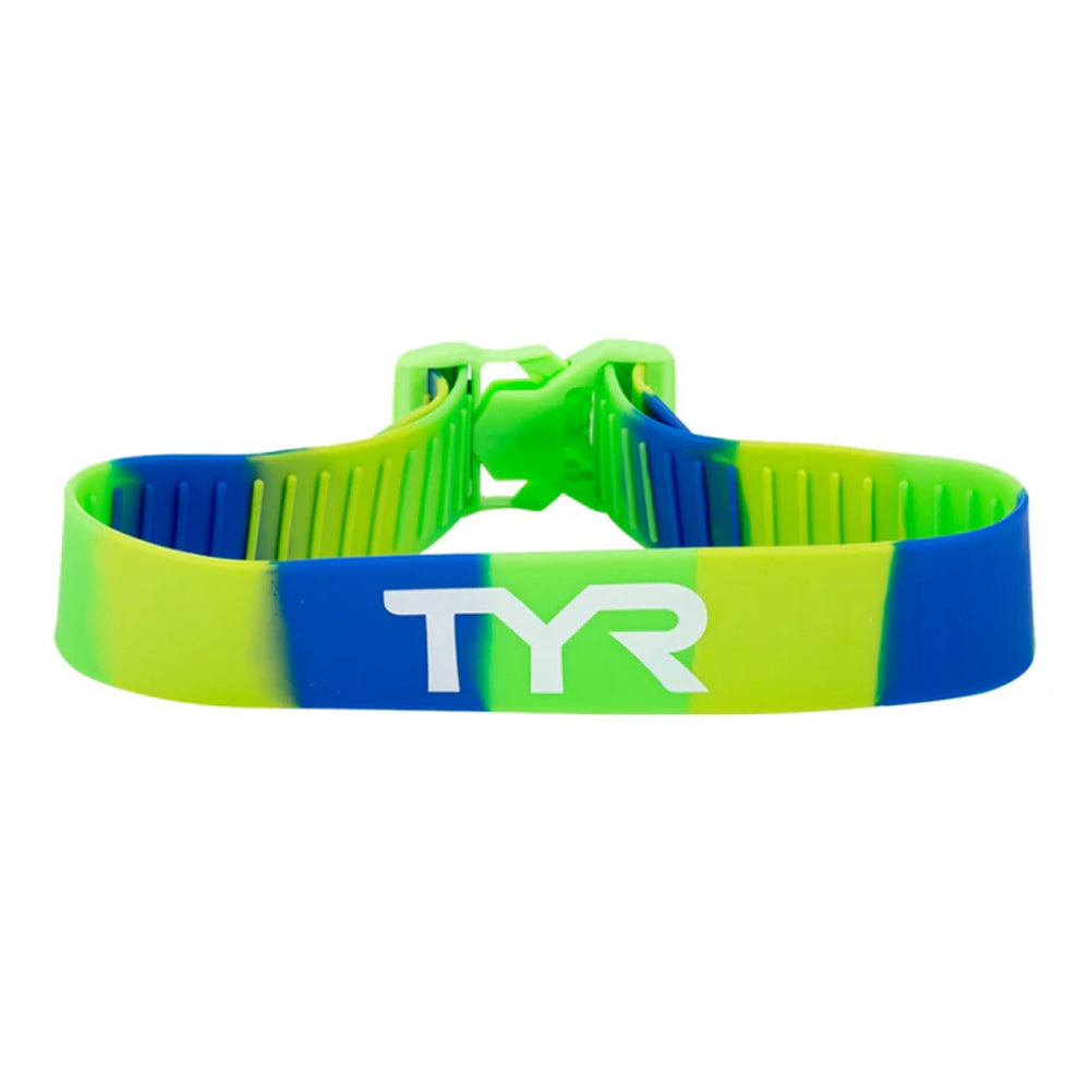 TYR Training Pull Strap blue green