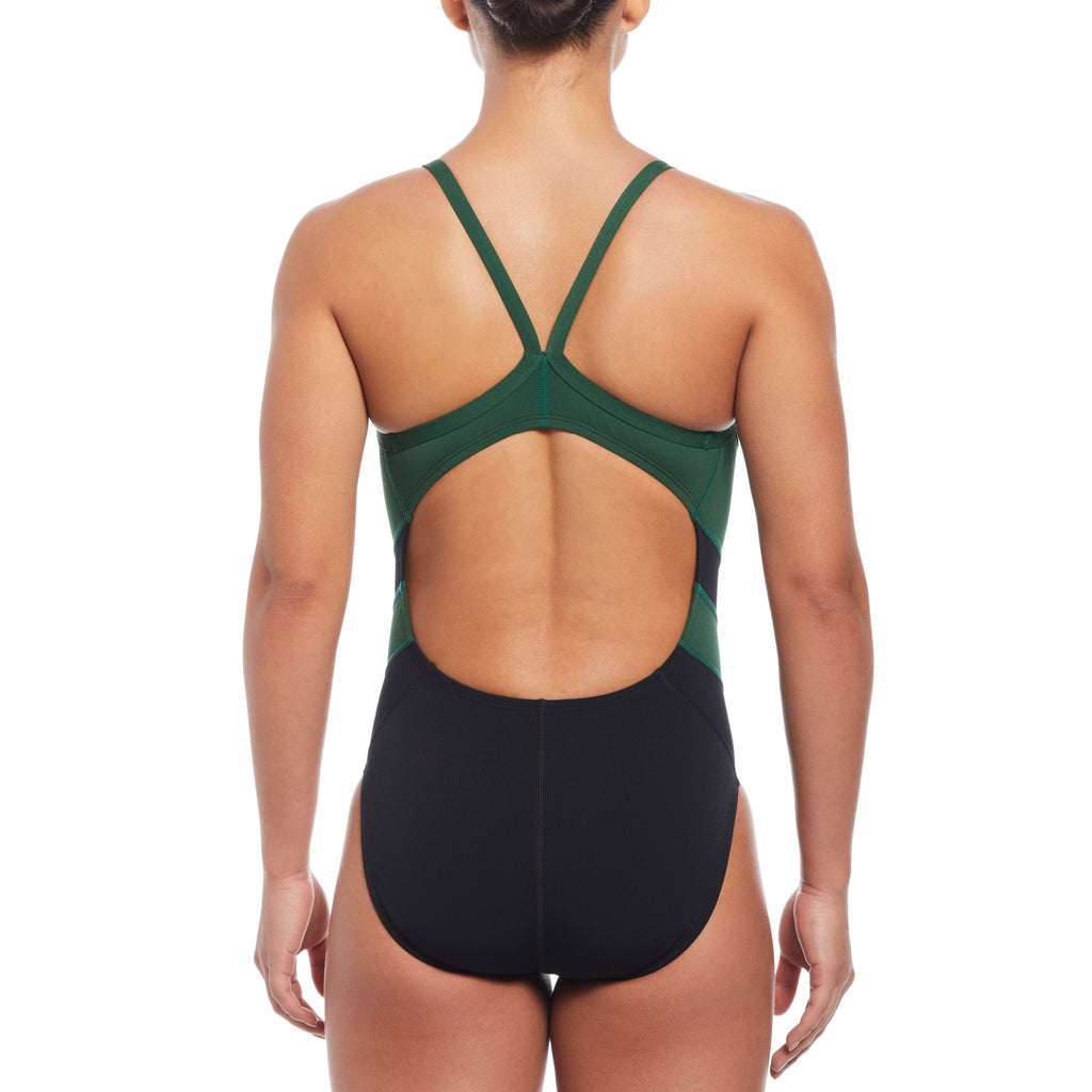 Nike Hydrastrong Vex Colorblock Racerback green back