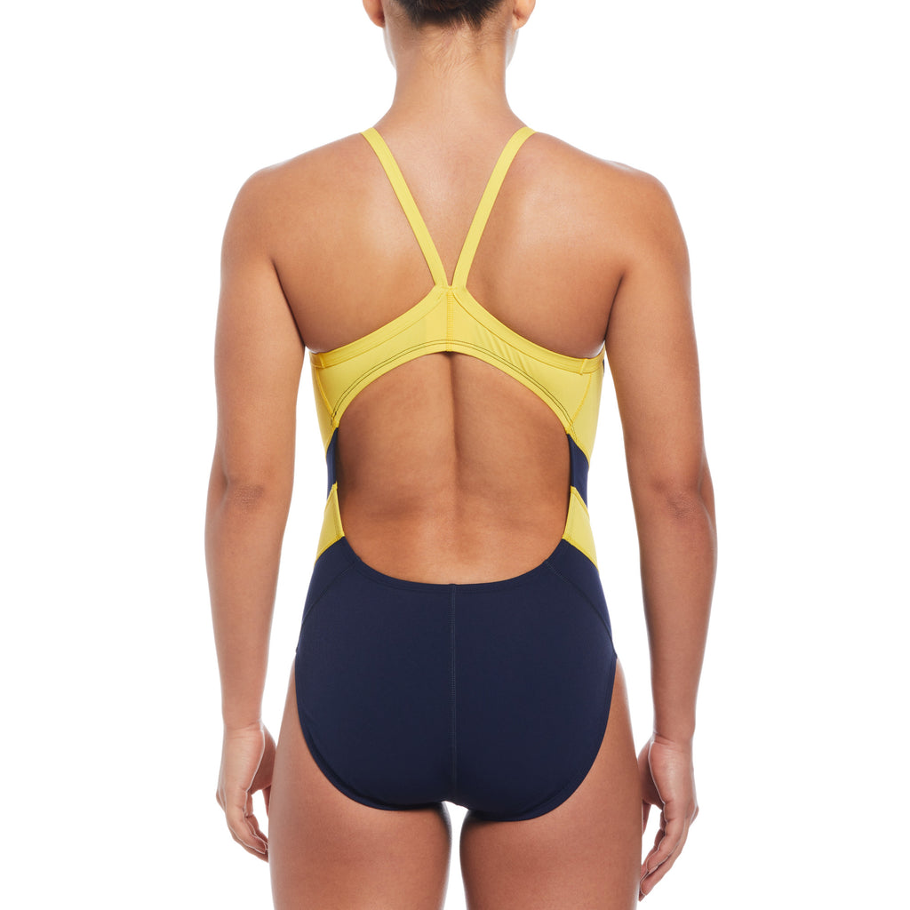 Nike Hydrastrong Vex Colorblock Racerback navy yellow front