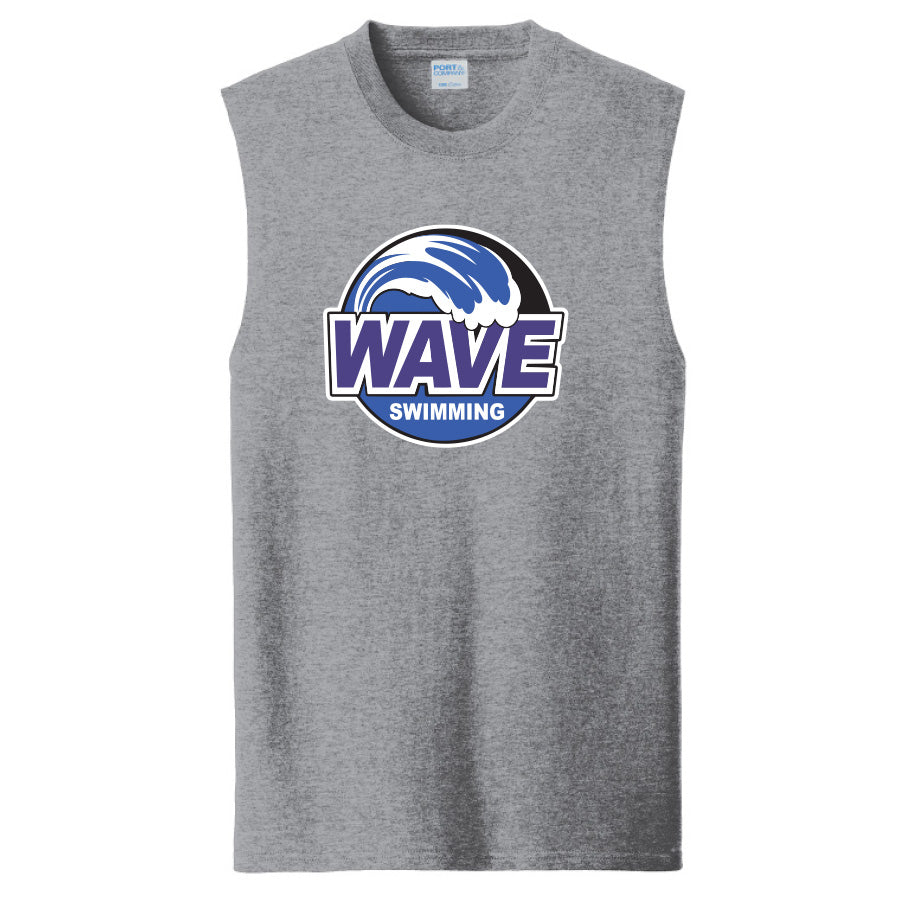 Wave 2026 Men's Cotton Sleeveless Tee - Athletic Heather