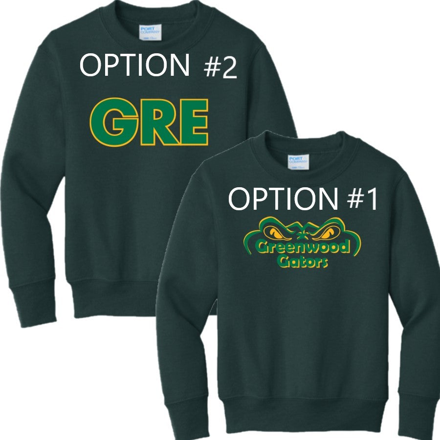 GREENWOOD YOUTH FLEECE CREWNECK SWEATSHIRT