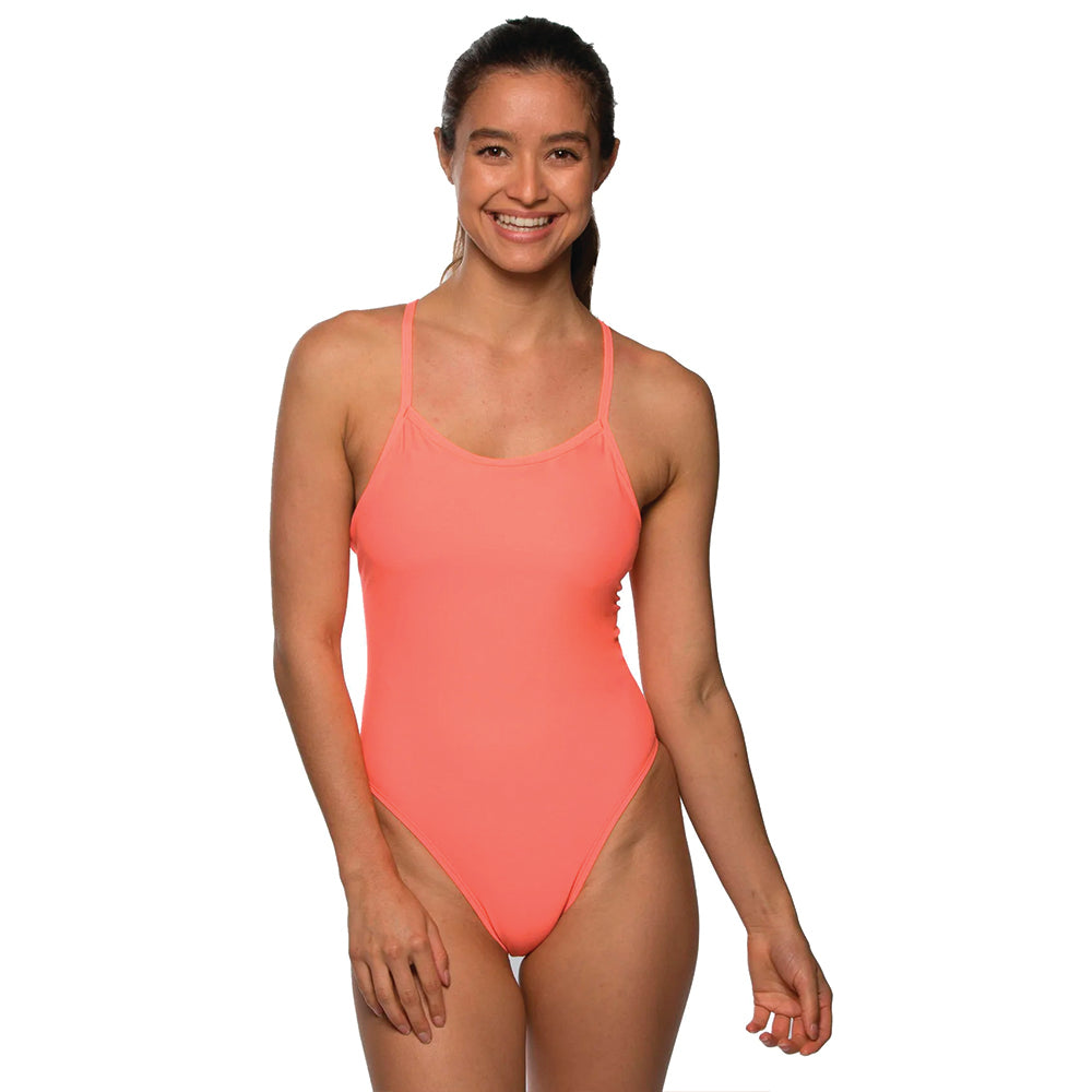 Jolyn Perry Solid Onesie papaya