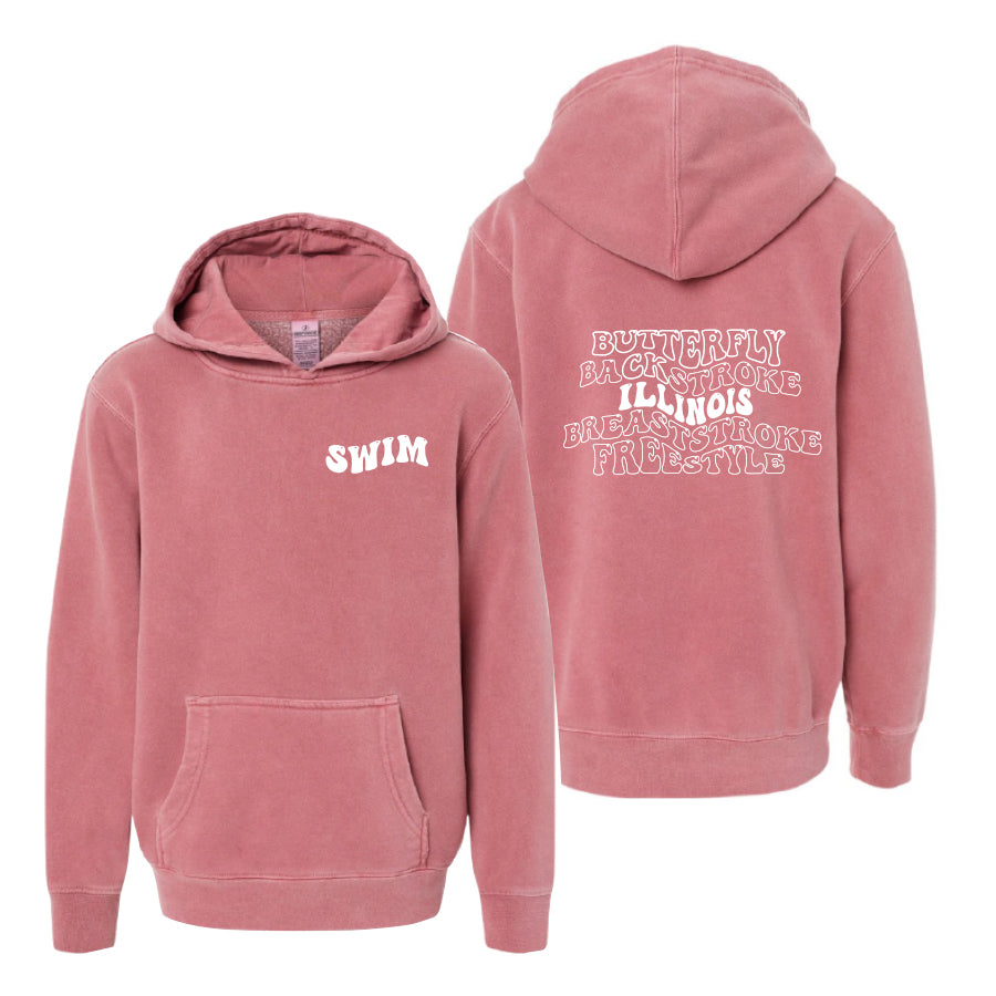Youth Bubble Hoodie 2024 maroon illinois