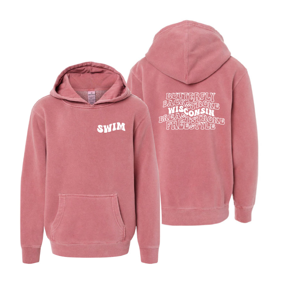 Youth Bubble Hoodie 2024 maroon wisconsin