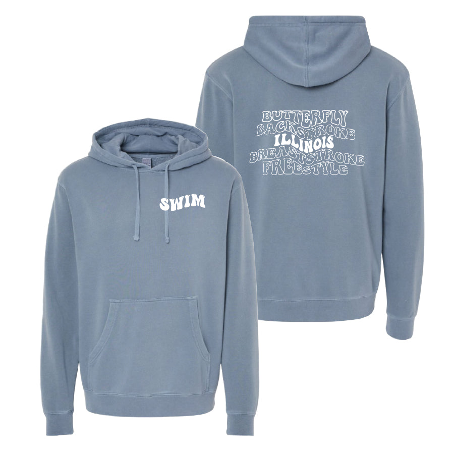 Bubble State Hoodie 2024 blue illinois