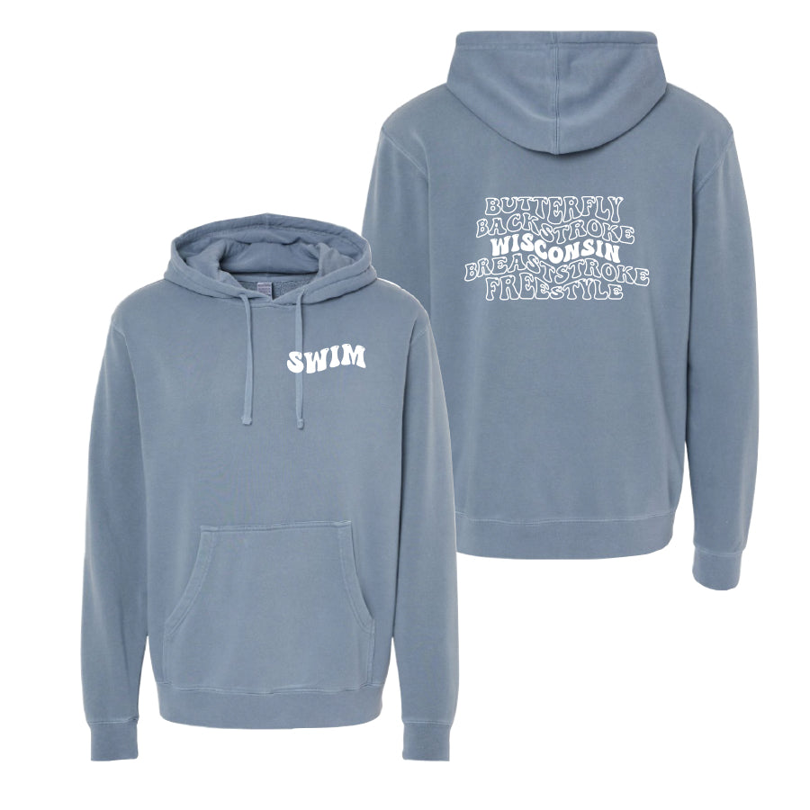 Bubble State Hoodie 2024 blue wisconsin
