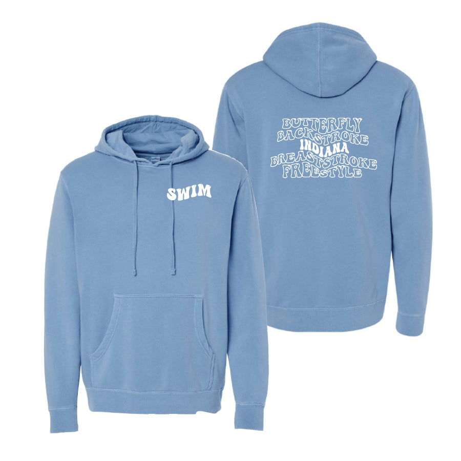Bubble State Hoodie 2024 light blue indiana
