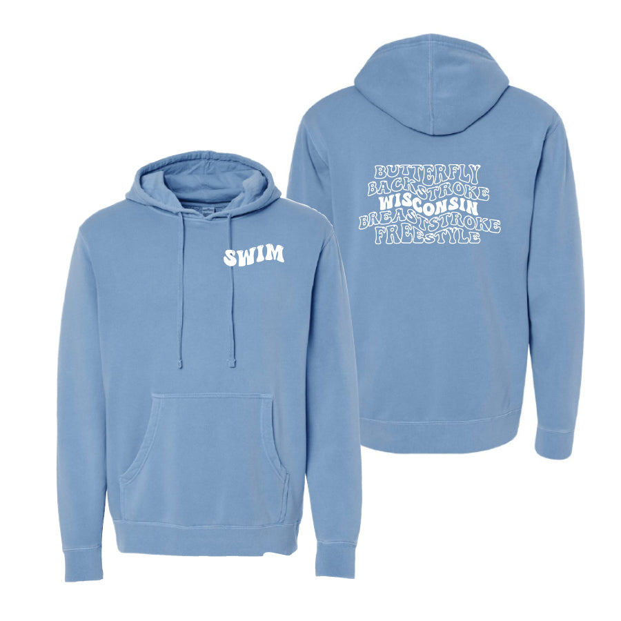 Bubble State Hoodie 2024 light blue wisconsin