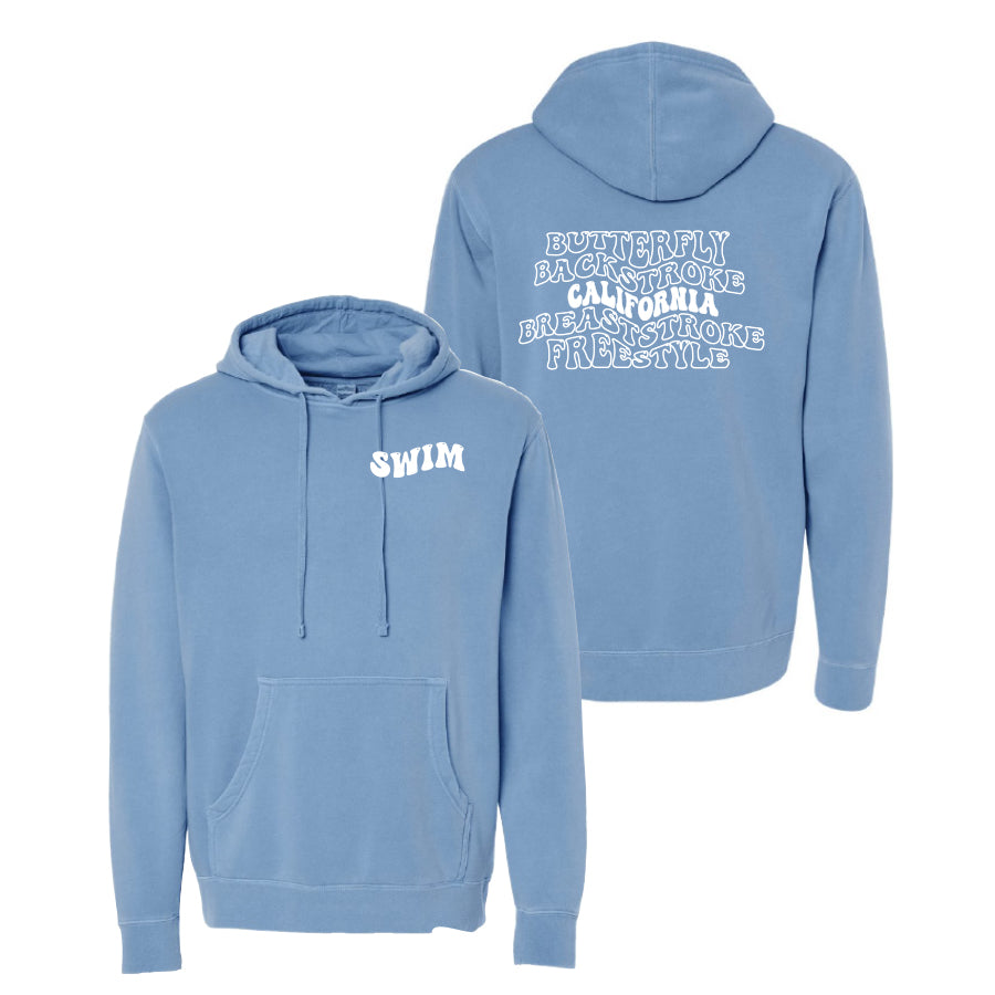 Bubble State Hoodie 2024 light blue california
