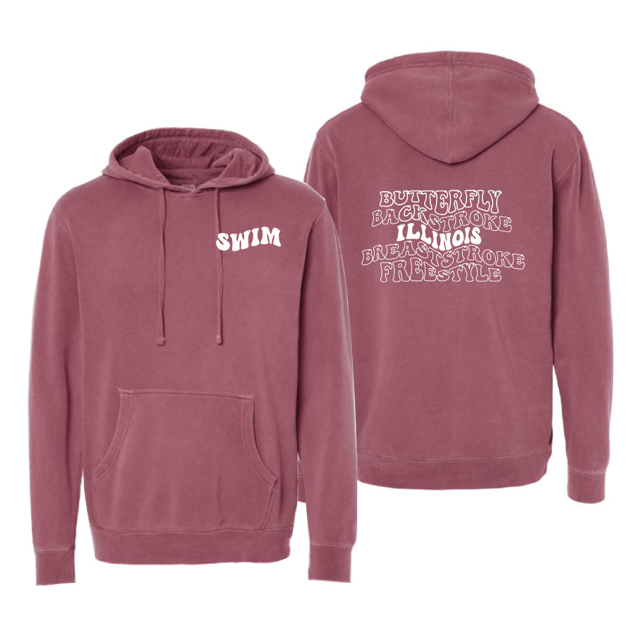 Bubble State Hoodie 2024 maroon illinois