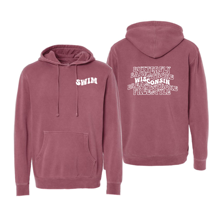 Bubble State Hoodie 2024 maroon wisconsin