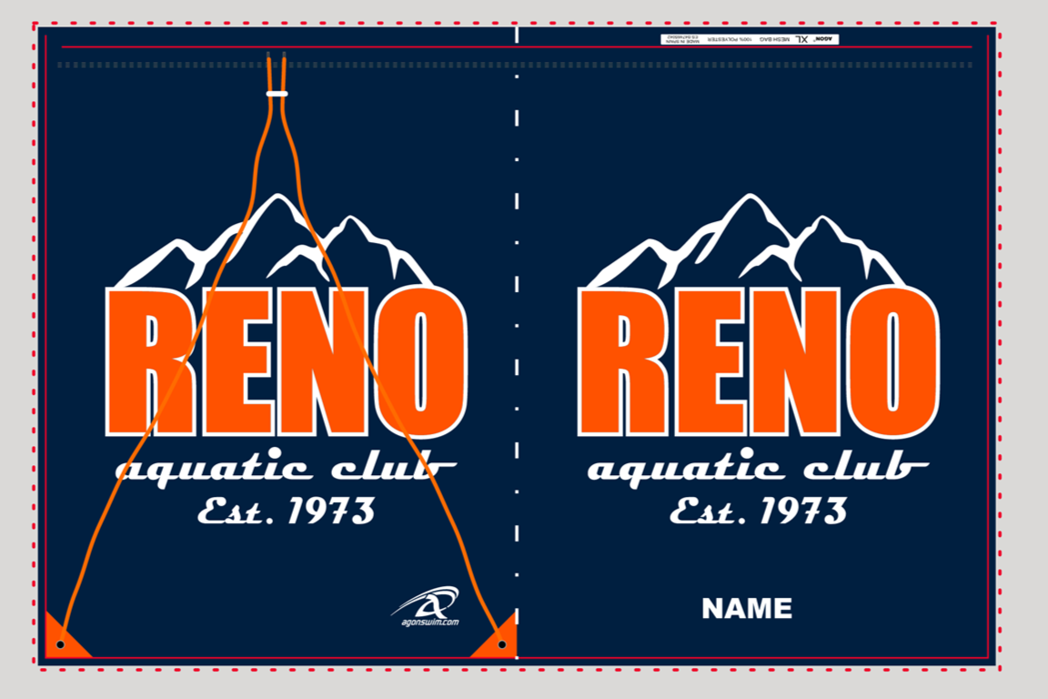 RENO AQUATICS CLUB- CUSTOM MESH BAG