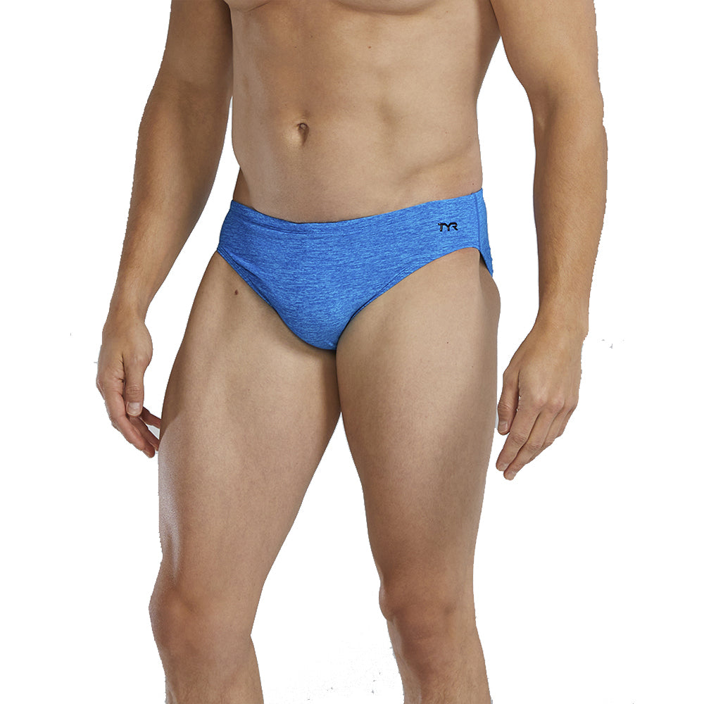 TYR Bright Blue Lapped Brief front
