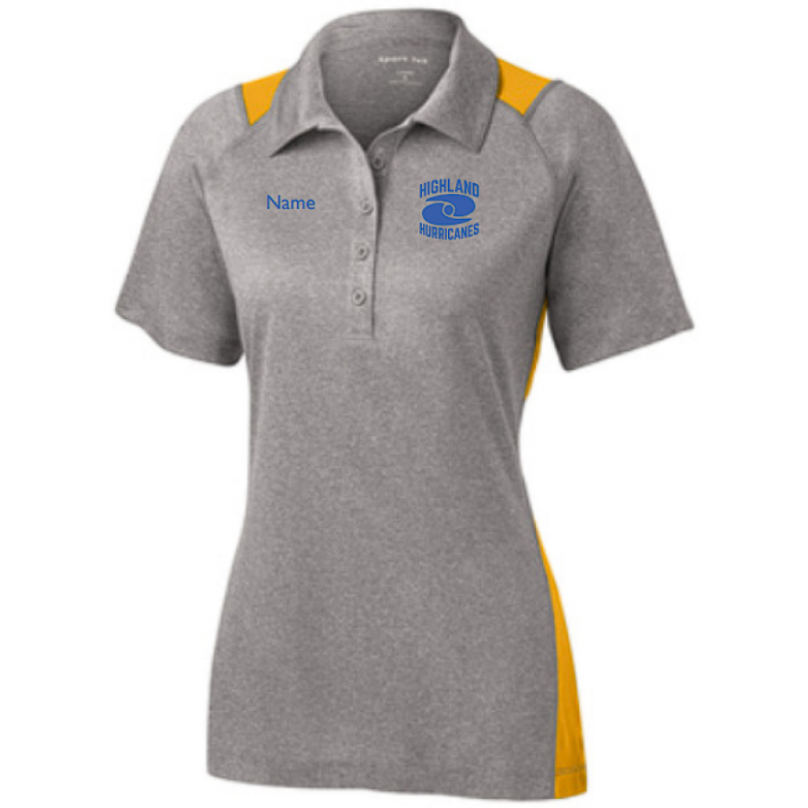Highland WOMENS HEATHER COLORBLOCK POLO