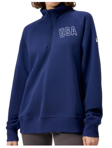 USA Artistic Swimming Speedo 1/4 Zip Fleece Pullover