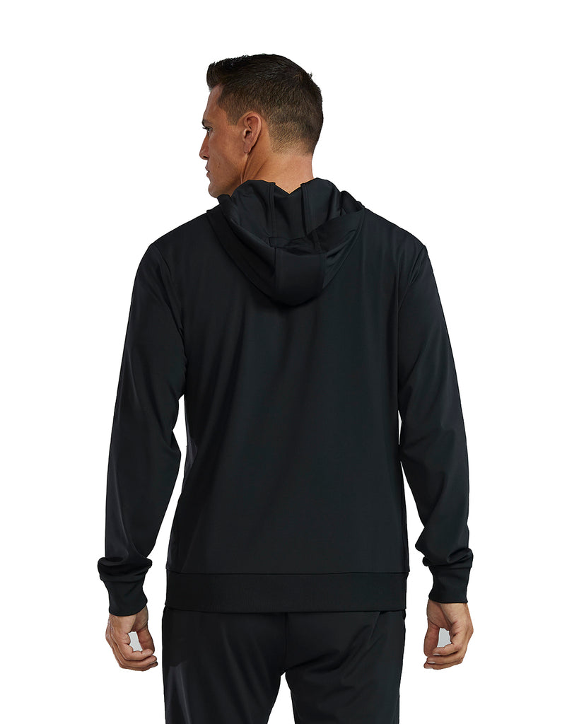 TYR Men's Full Zip Hoodie black back